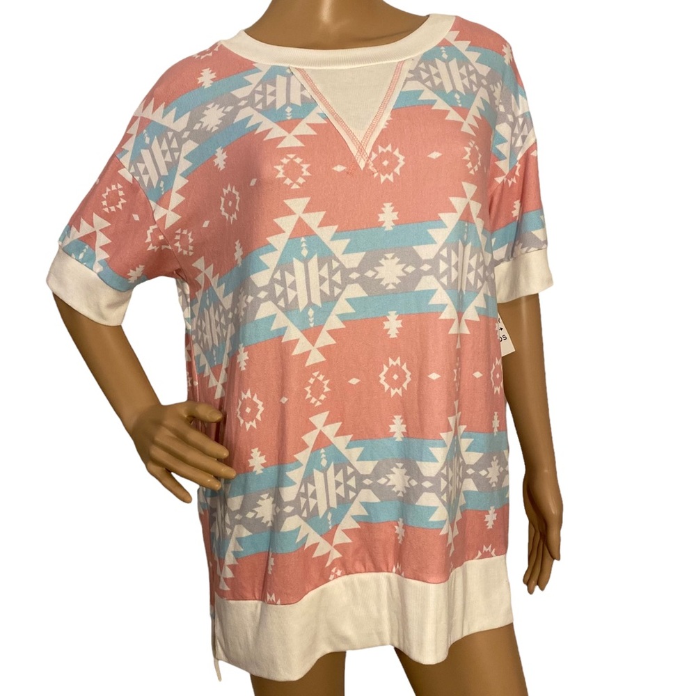 🆕 HONEYME  | PASTEL SOUTHWESTERN TOP  SZ S